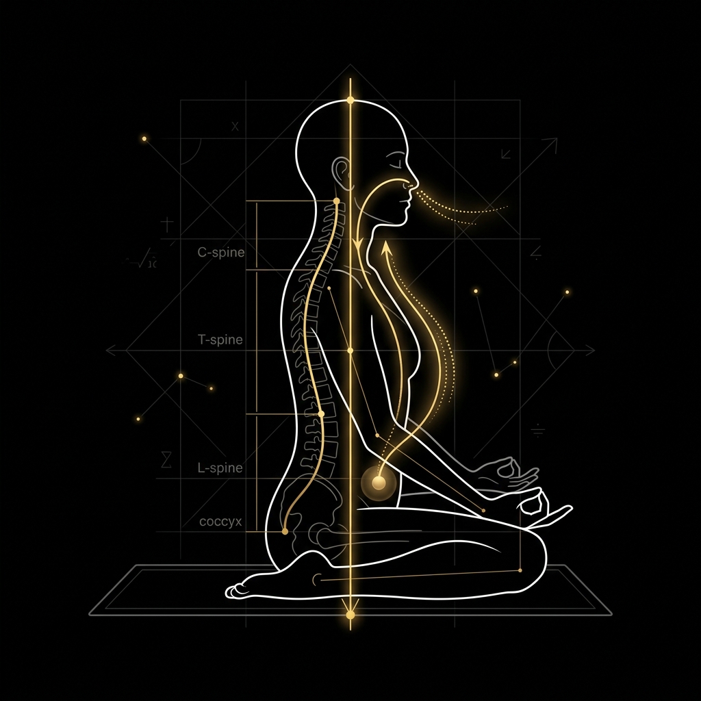 Zen Zazen posture alignment and spinal focus